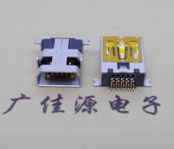 河池迷你 usb接口 mini 飞利蒲10p母座前插后贴
