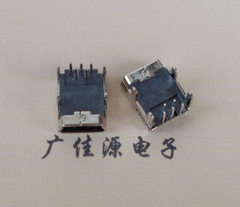 河池Mini usb 5p接口,迷你B型母座,四脚DIP插板,连接器