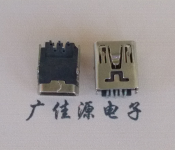 河池MINI USB前两脚插座 90度卧式 端子DIP针脚定义