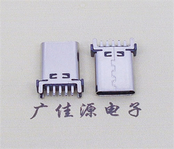 河池TYPE-C10P立式四脚插板端子插或贴母座 高度H=13.1、13.7、15mm